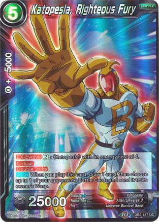 Katopesla, Sonic Justice (Reprint) (DB2-148) [Battle Evolution Booster] | Fandemonia Ltd