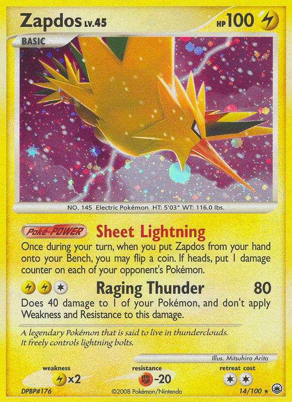 Zapdos (14/100) [Diamond & Pearl: Majestic Dawn] | Fandemonia Ltd