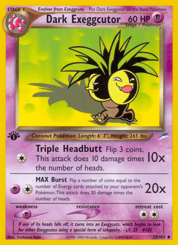 Dark Exeggutor (33/105) [Neo Destiny 1st Edition] | Fandemonia Ltd