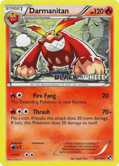 Darmanitan (25/114) (Prerelease Promo) [Black & White: Black Star Promos] | Fandemonia Ltd