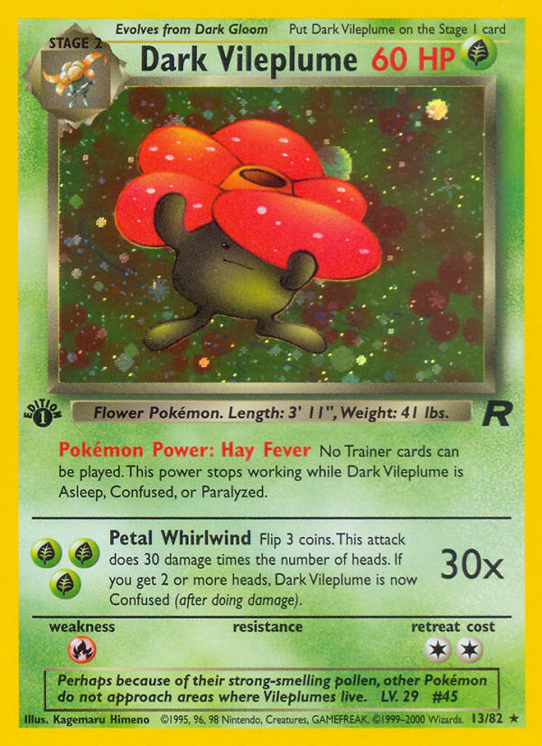 Dark Vileplume (13/82) [Team Rocket 1st Edition] | Fandemonia Ltd