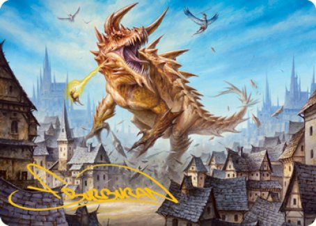 Tarrasque Art Card (Gold-Stamped Signature) [Dungeons & Dragons: Adventures in the Forgotten Realms Art Series] | Fandemonia Ltd