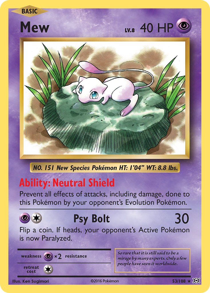 Mew (53/108) (Theme Deck Exclusive) [XY: Evolutions] | Fandemonia Ltd