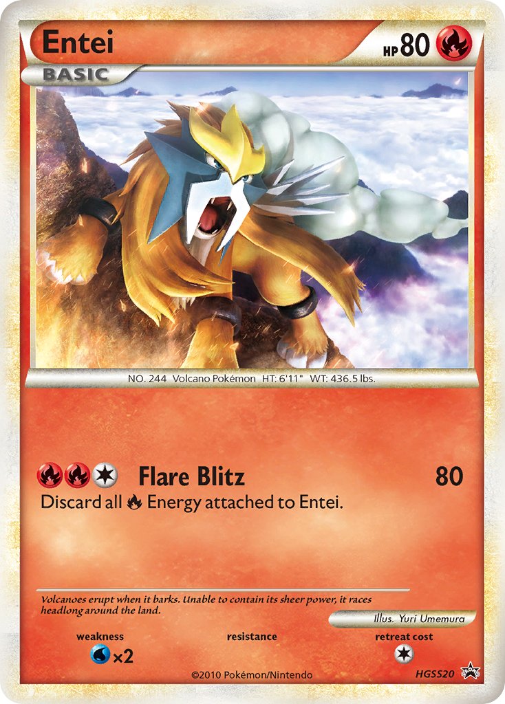 Entei (HGSS20) [HeartGold & SoulSilver: Black Star Promos] | Fandemonia Ltd