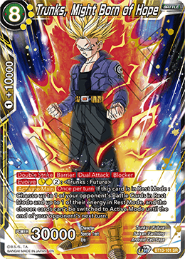 Trunks, Might Born of Hope (Super Rare) [BT13-101] | Fandemonia Ltd