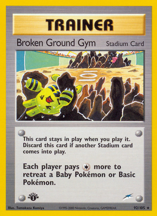 Broken Ground Gym (92/105) [Neo Destiny 1st Edition] | Fandemonia Ltd