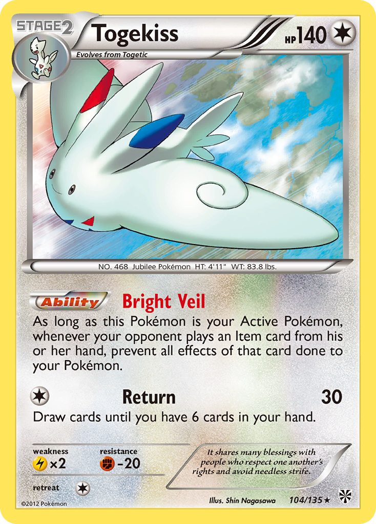 Togekiss (104/135) [Black & White: Plasma Storm] | Fandemonia Ltd