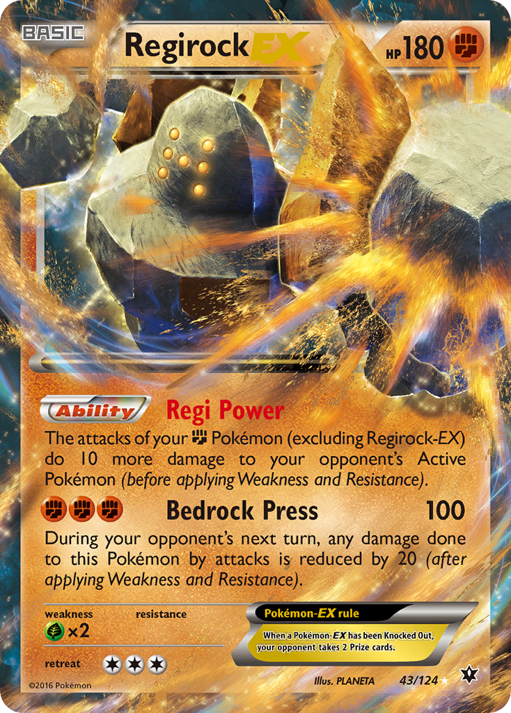 Regirock EX (43/124) [XY: Fates Collide] | Fandemonia Ltd