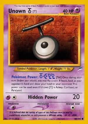 Unown [T] (88/105) [Neo Destiny Unlimited] | Fandemonia Ltd