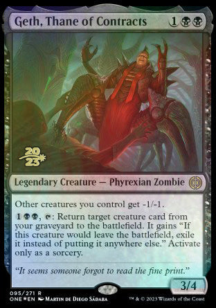 Geth, Thane of Contracts [Phyrexia: All Will Be One Prerelease Promos] | Fandemonia Ltd