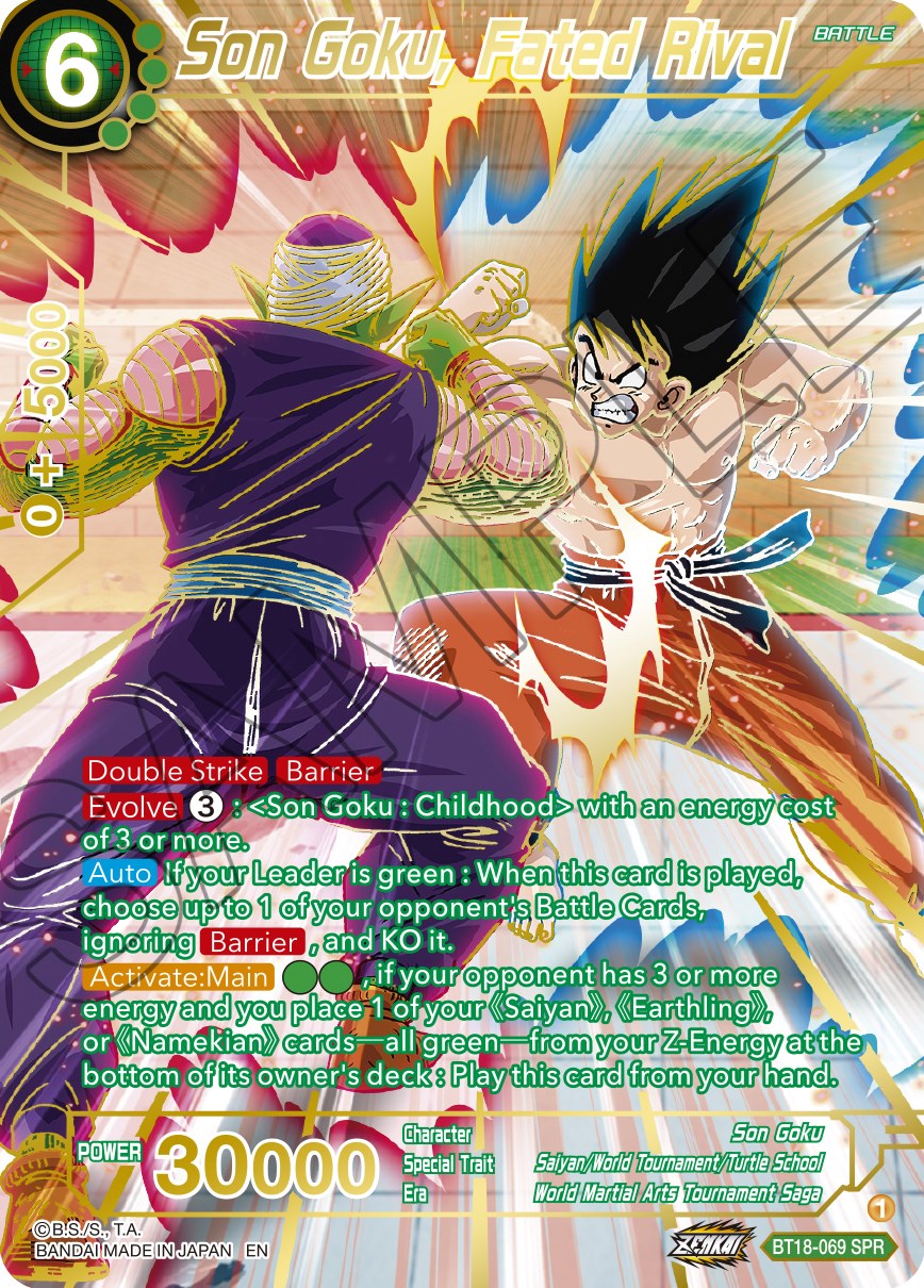 Son Goku, Fated Rival (SPR) (BT18-069) [Dawn of the Z-Legends] | Fandemonia Ltd