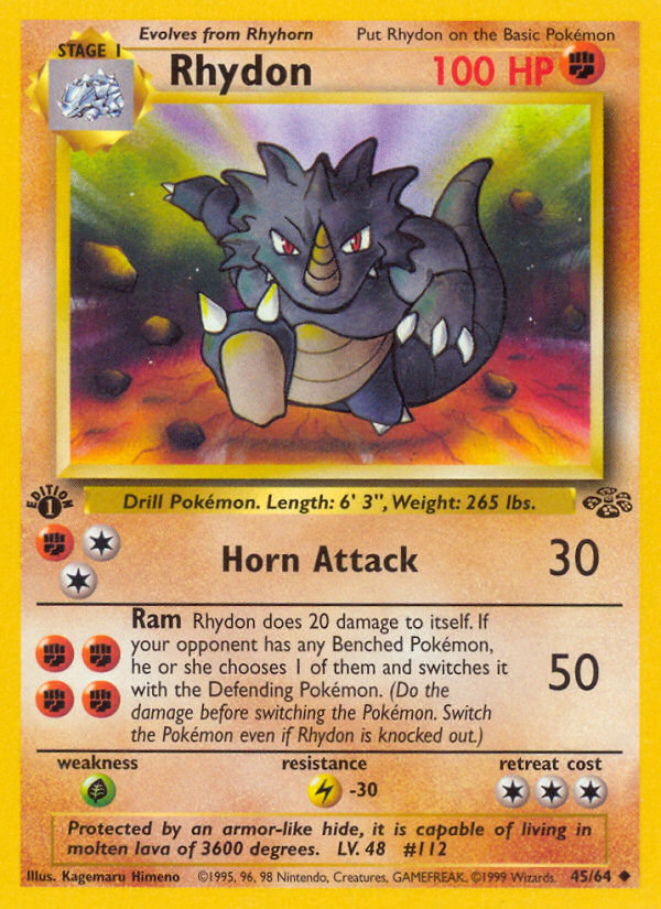 Rhydon (45/64) [Jungle 1st Edition] | Fandemonia Ltd