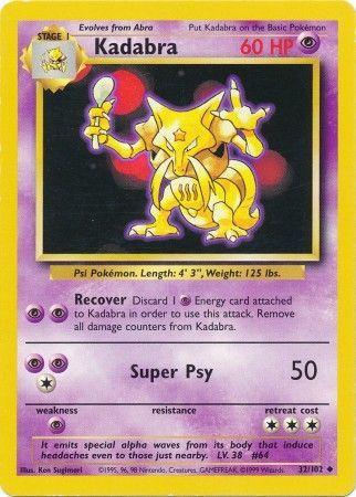 Kadabra (32/102) [Base Set Unlimited] | Fandemonia Ltd