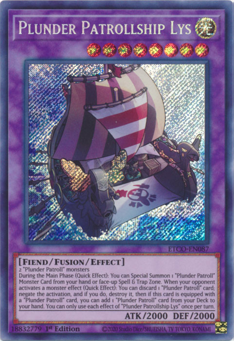 Plunder Patrollship Lys [ETCO-EN087] Secret Rare | Fandemonia Ltd