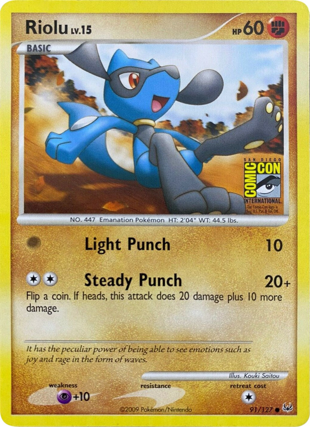 Riolu (91/127) (SDCC 2009) [Platinum: Base Set] | Fandemonia Ltd