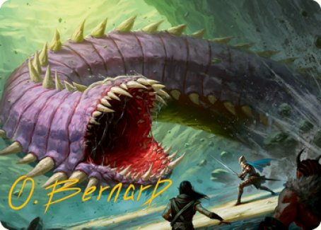 Purple Worm Art Card (Gold-Stamped Signature) [Dungeons & Dragons: Adventures in the Forgotten Realms Art Series] | Fandemonia Ltd