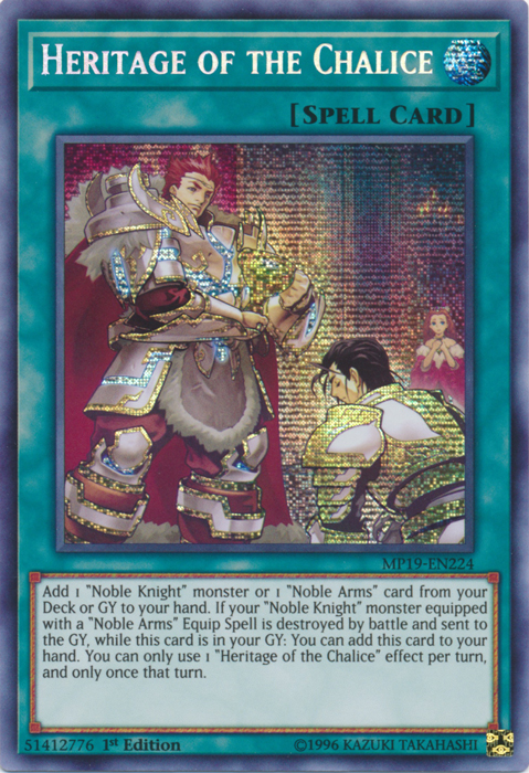 Heritage of the Chalice [MP19-EN224] Prismatic Secret Rare | Fandemonia Ltd