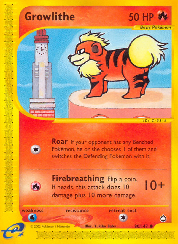 Growlithe (80/147) [Aquapolis] | Fandemonia Ltd