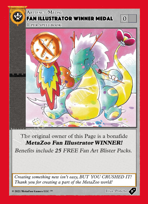 Fan Illustrator Winner Medal [Medals] | Fandemonia Ltd