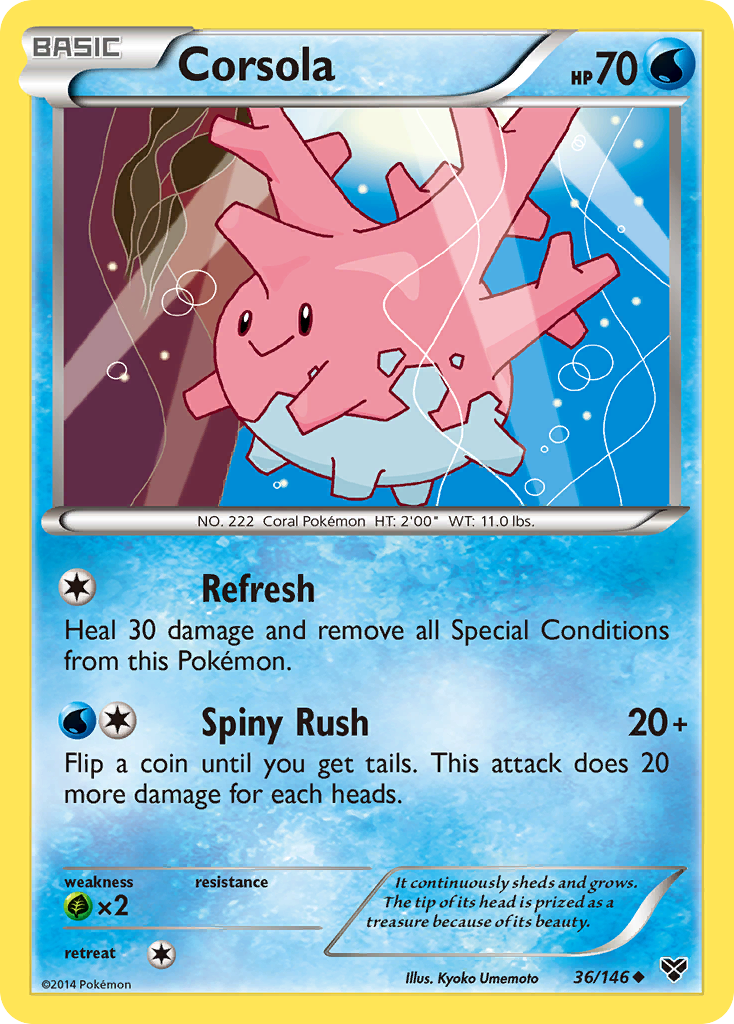 Corsola (36/146) [XY: Base Set] | Fandemonia Ltd