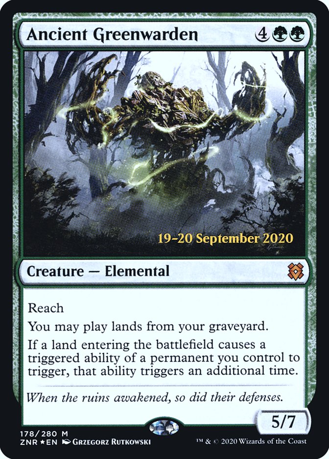 Ancient Greenwarden  [Zendikar Rising Prerelease Promos] | Fandemonia Ltd