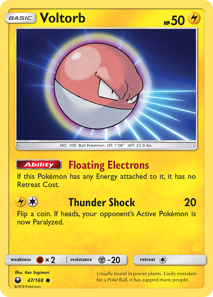 Voltorb (47/168) [Sun & Moon: Celestial Storm] | Fandemonia Ltd