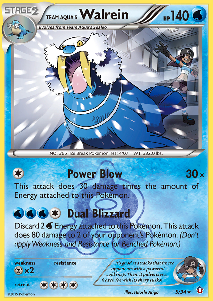 Team Aqua's Walrein (5/34) [XY: Double Crisis] | Fandemonia Ltd