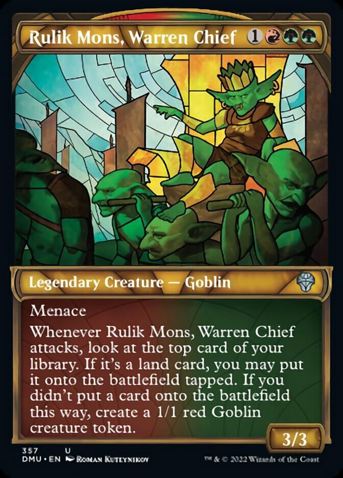 Rulik Mons, Warren Chief (Showcase Textured) [Dominaria United] | Fandemonia Ltd