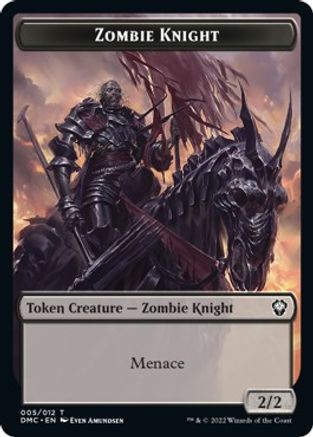 Zombie Knight // Goblin Double-sided Token [Dominaria United Commander Tokens] | Fandemonia Ltd