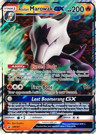 Alolan Marowak GX (SM187) (Jumbo Card) [Sun & Moon: Black Star Promos] | Fandemonia Ltd