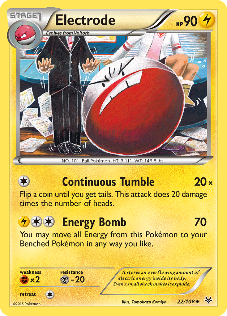 Electrode (22/108) [XY: Roaring Skies] | Fandemonia Ltd