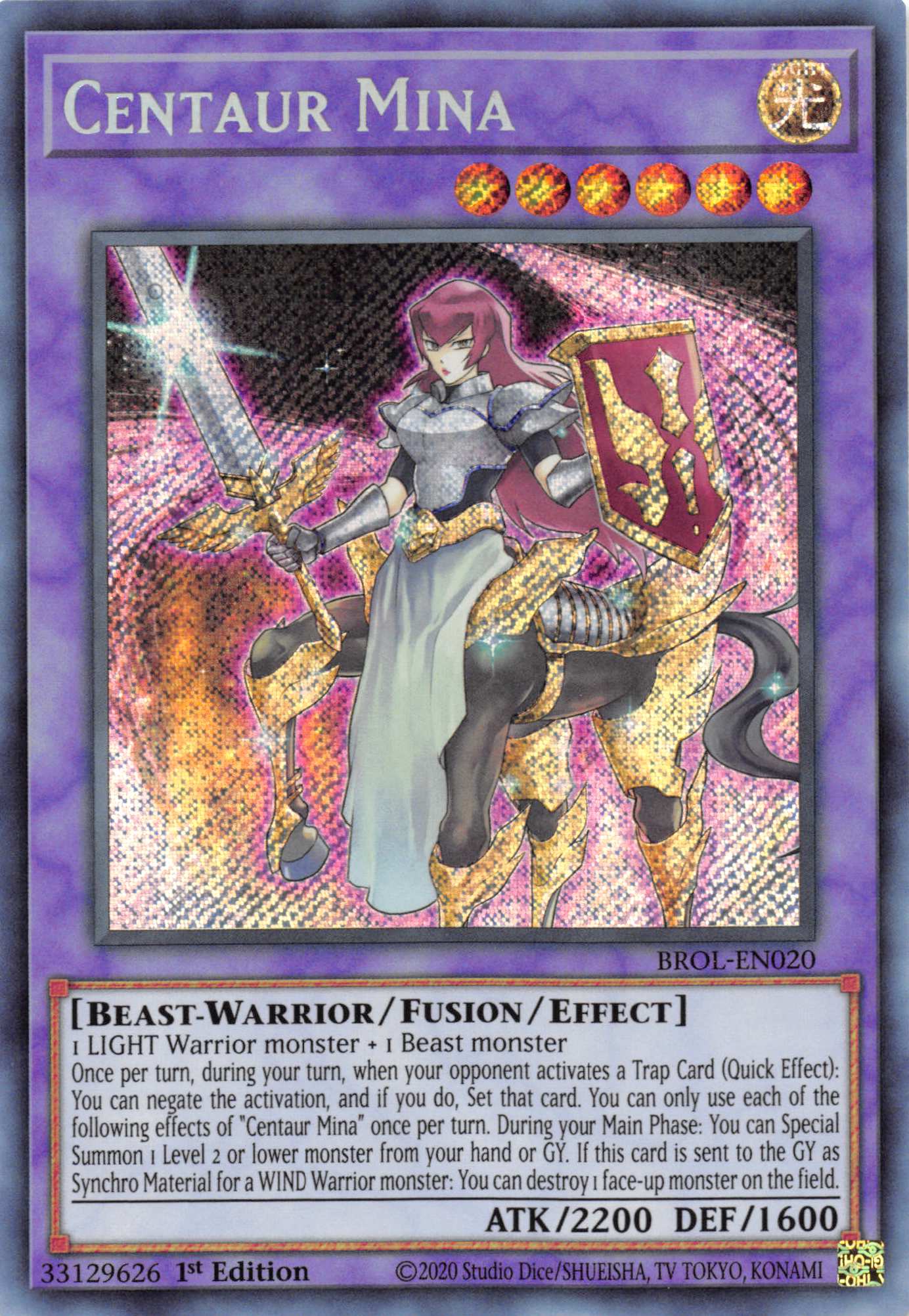 Centaur Mina [BROL-EN020] Secret Rare | Fandemonia Ltd