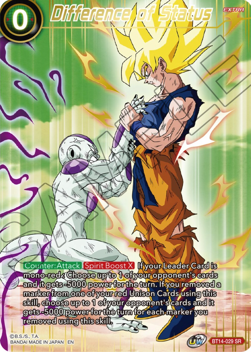 Difference of Status (BT14-029) [Theme Selection: History of Son Goku] | Fandemonia Ltd