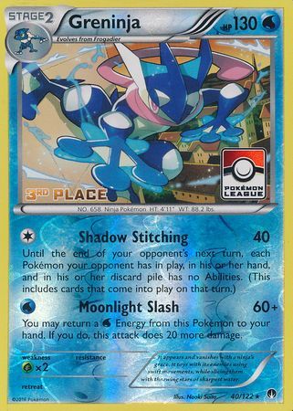 Greninja (40/122) (League Promo 3rd Place) [XY: BREAKpoint] | Fandemonia Ltd