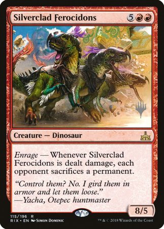 Silverclad Ferocidons [Rivals of Ixalan Promos] | Fandemonia Ltd