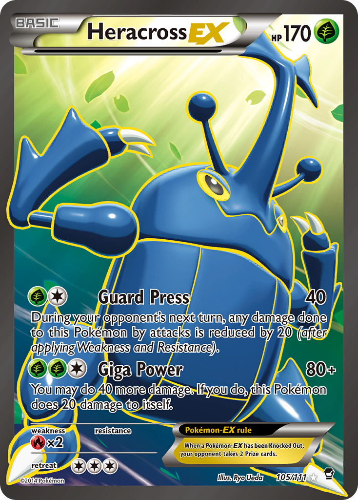 Heracross EX (105/111) [XY: Furious Fists] | Fandemonia Ltd