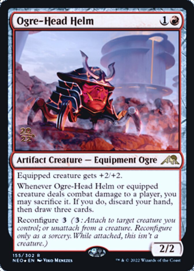 Ogre-Head Helm [Kamigawa: Neon Dynasty Prerelease Promos] | Fandemonia Ltd