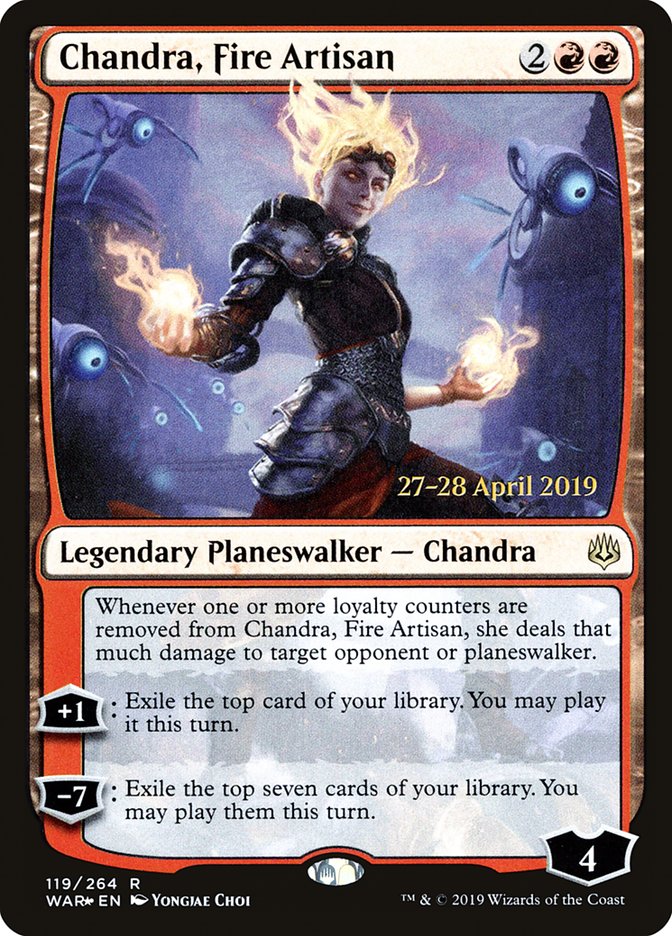 Chandra, Fire Artisan  [War of the Spark Prerelease Promos] | Fandemonia Ltd