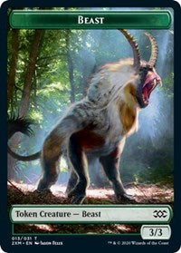 Beast // Treasure Double-sided Token [Double Masters Tokens] | Fandemonia Ltd