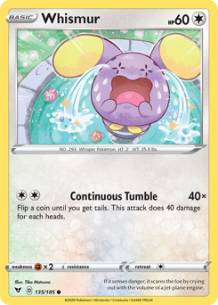 Whismur (135/185) [Sword & Shield: Vivid Voltage] | Fandemonia Ltd