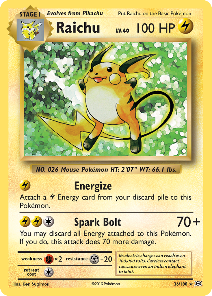 Raichu (36/108) [XY: Evolutions] | Fandemonia Ltd