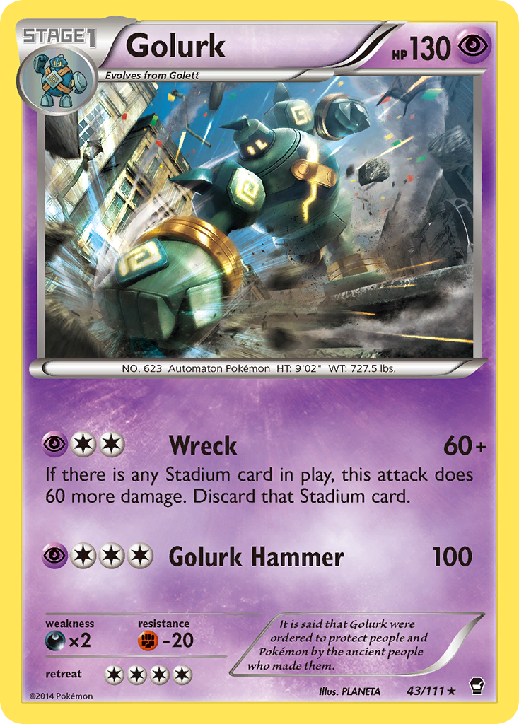 Golurk (43/111) [XY: Furious Fists] | Fandemonia Ltd