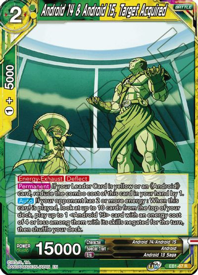 Android 14 & Android 15, Target Acquired (EB1-67) [Battle Evolution Booster] | Fandemonia Ltd