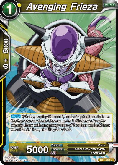 Avenging Frieza (Reprint) (BT1-089) [Battle Evolution Booster] | Fandemonia Ltd