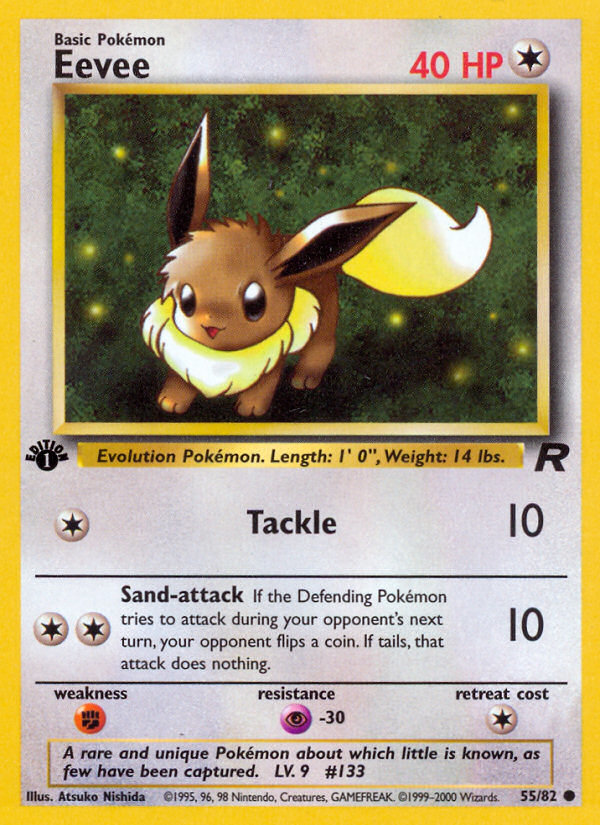 Eevee (55/82) [Team Rocket 1st Edition] | Fandemonia Ltd