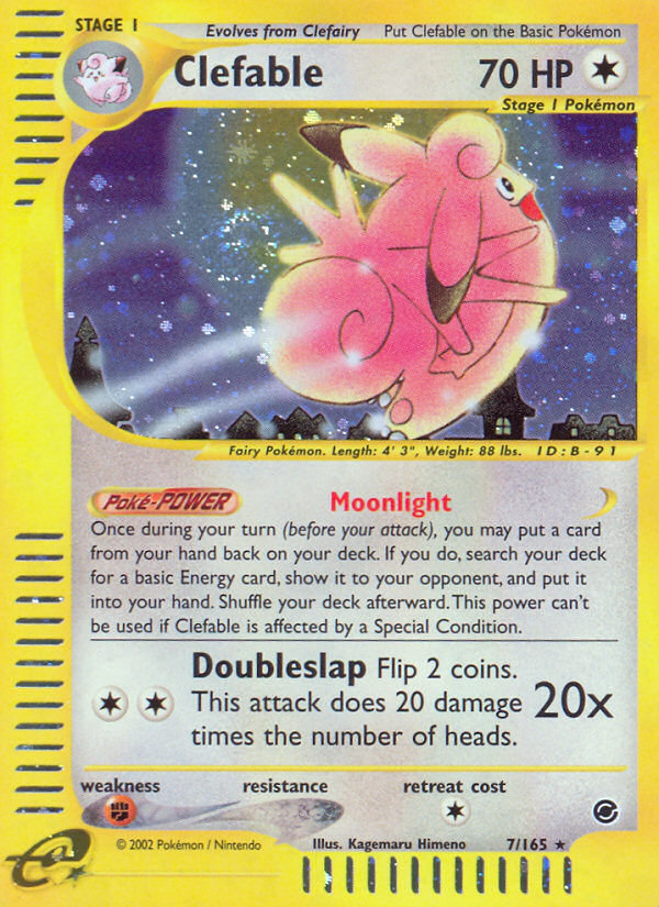 Clefable (7/165) [Expedition: Base Set] | Fandemonia Ltd