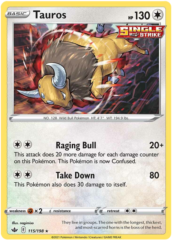 Tauros (115/198) [Sword & Shield: Chilling Reign] | Fandemonia Ltd