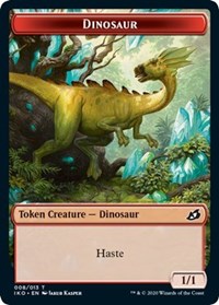 Dinosaur // Human Soldier (003) Double-sided Token [Ikoria: Lair of Behemoths Tokens] | Fandemonia Ltd