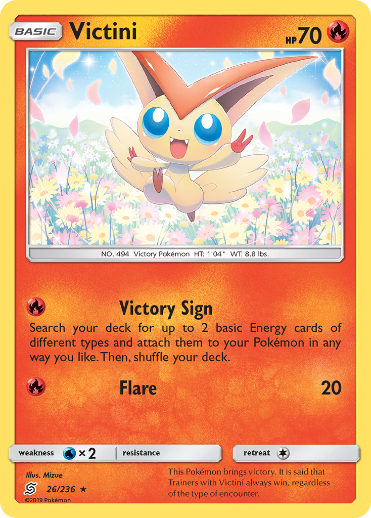 Victini (26/236) [Sun & Moon: Unified Minds] | Fandemonia Ltd