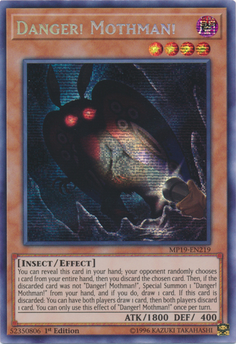 Danger! Mothman! [MP19-EN219] Prismatic Secret Rare | Fandemonia Ltd